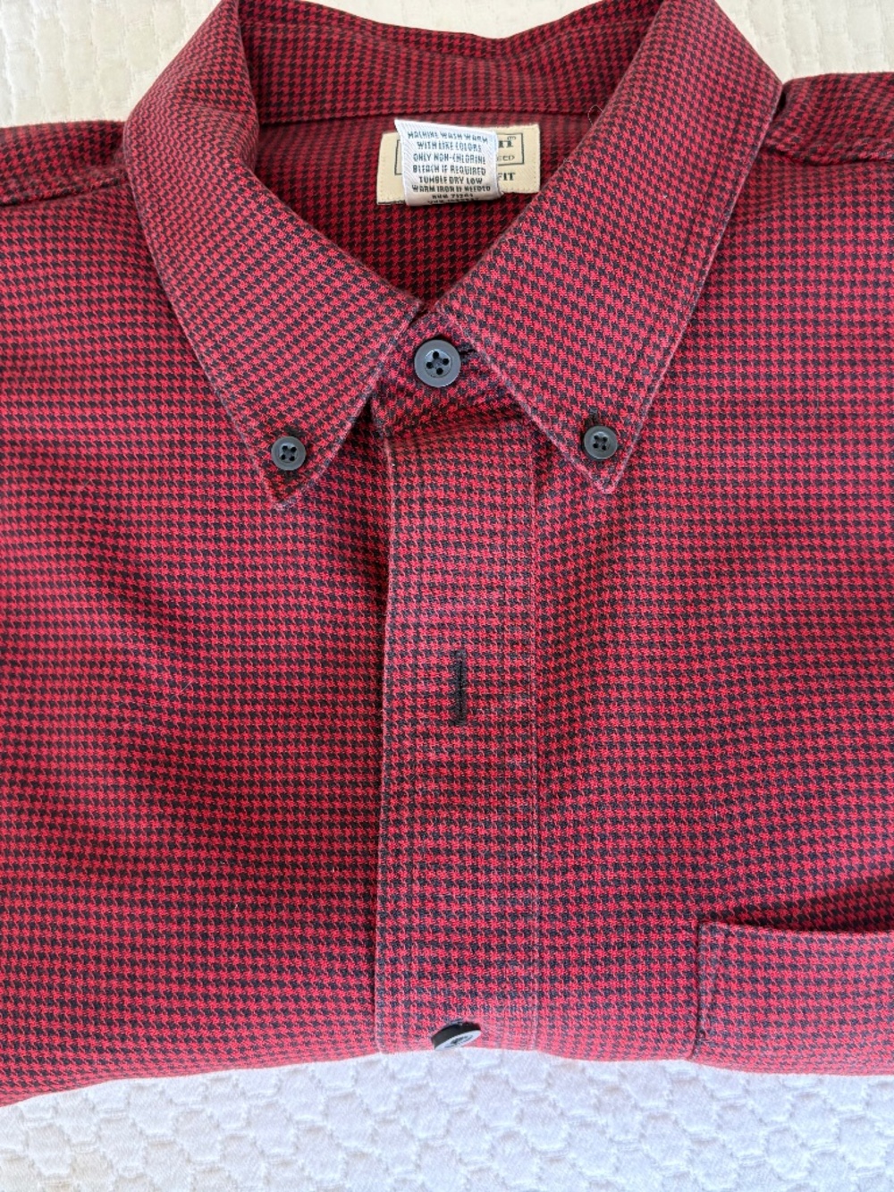 Men's LL Bean Wicked Good Flannel Shirt, Traditional Fit, Houndstooth